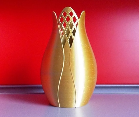 tulipe vase vassel fleur fleurs accueil maison décor intérieur décoration art moderne 3dhoome 3d print model - Mito3D