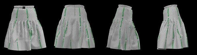 tumbar pili falda modelo sveegiyim moda ropa 3d print model - Mito3D