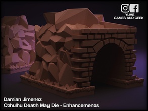 túnel tablero juegos cthulhu muerte morir mejora juego mesa guerra paisaje rpg miniatura puente juguetes 3d print model - Mito3D