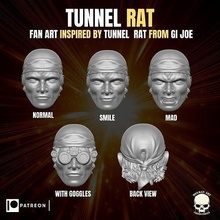 tunnel rat ventilateur art tête action figures gi joe étoile guerres militaire figure jouets 1 12 merveille légendes jeux 3d print model - Mito3D