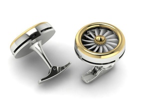 turbine plug bijoux de l'emballage accessoires or d'argent la décoration boutons manchette 3d print model - Mito3D