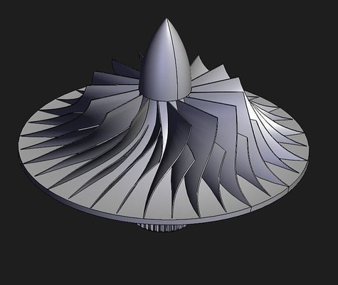 turbo girante aria compressore veicolo turbina scienza ingegneria 3d print model - Mito3D