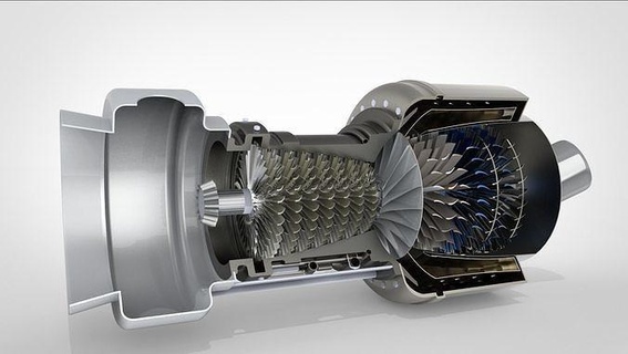 Turbo Welle Hubschrauber Motor Leistung Maschinen Technologie Turbierwelle industriell Flugzeug Wissenschaft Ingenieurwesen 3d print model - Mito3D