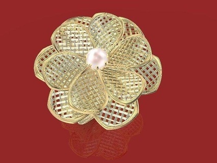 turc fleur câble bague slt vérifié bijoux imprimable diamant mode prototypage 3d goujat élégant conception moderne Jaali anneaux 3d print model - Mito3D