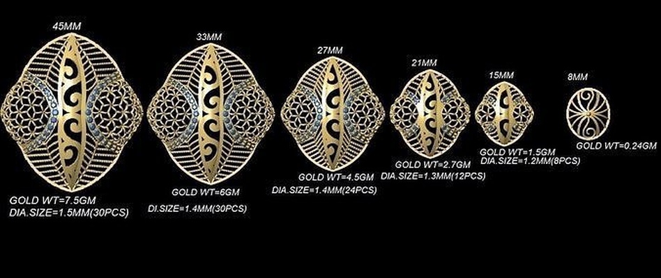 turco kuwaitiano dubai estilo jali conjuntos 100 jóias joalheria jóia pingente pingentes luxo argolas anel brinco brincos pulseira colar casamento diamante ouro platina prata correntes projeto colares 3d print model - Mito3D