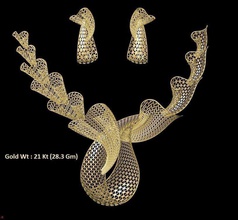 turkish necklece art design jewelry gold fashion nacklece fine jewel pattern bindloing neckleces necklaces 3d print model - Mito3D
