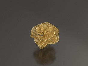 Türkisch Ring Schmuck Gold traditionell Silber druckbar Kunst Religion Sterling Damen Ringe 3d print model - Mito3D