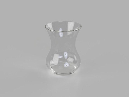 turkish tea glass turkiye cay chai kitchen cup kitchenware coffee houseware tableware drink ceramic tranparent house dining 3d print model - Mito3D