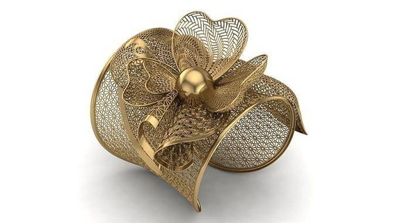 turkish bangles glass arabic jewelry silver diamond engagement jewellery bracelets 3d print model - Mito3D