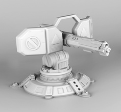 turret 2 roboter turm waffe gewehr spiele maschine krieg mörder 3d 3dprint 3dprintmodel drucken spielzeuge 3d print model - Mito3D