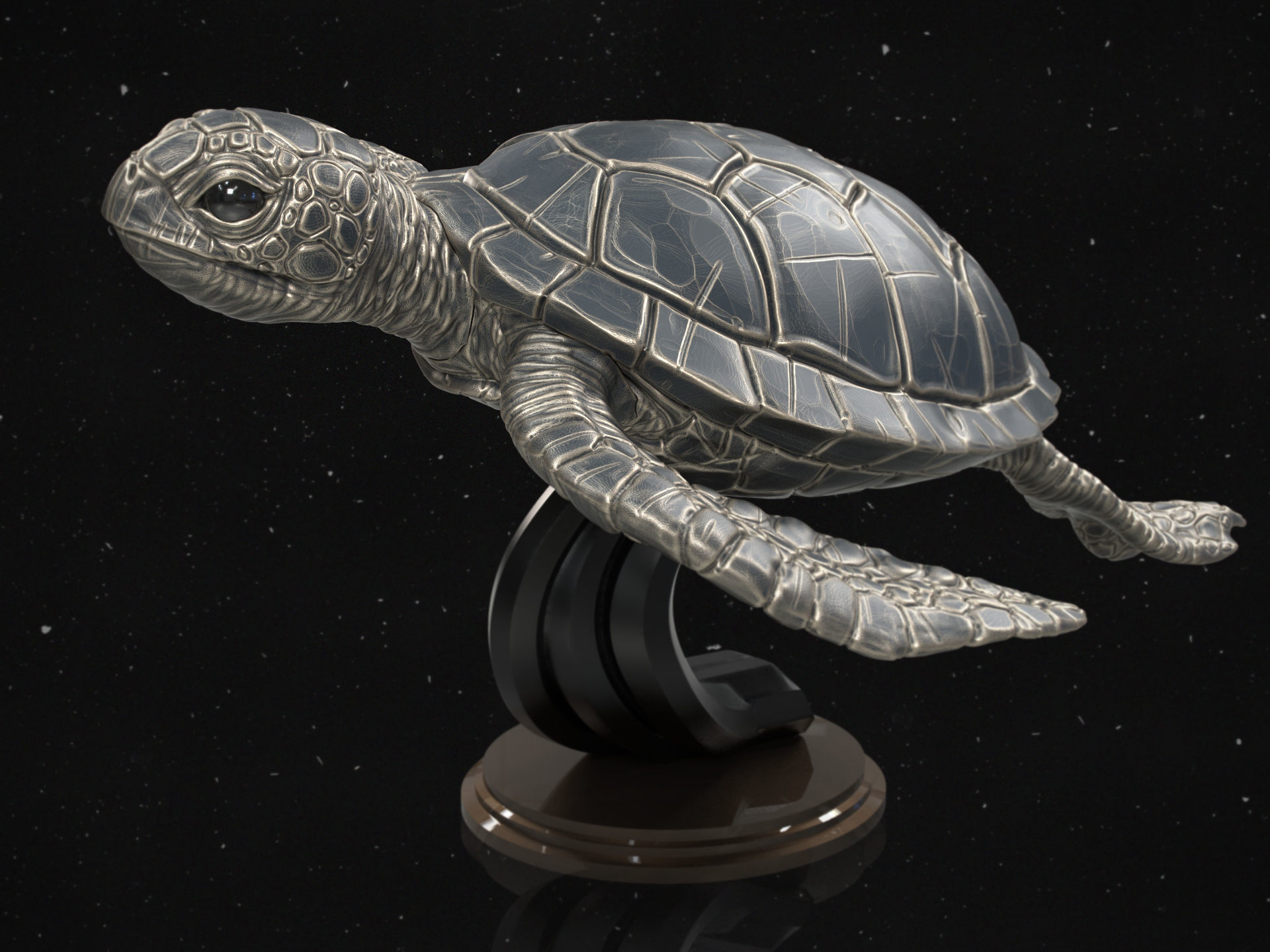 turtle art tortoise ocean reptile shell slow cute bumpy high resolution photorealistic animal anime creature jungle tropical character amazon forest natur sculptures 3D print model - Mito3D