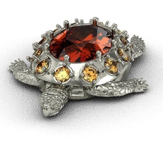 la tortue bijoux de décoration femmes piercing cou pendentifs sla dlp 3d print model - Mito3D