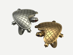 turtle jewelry gold ring silver jewel printable jewellery engagement rings 3d print model - Mito3D