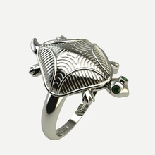 turtle jewelry gold ring silver diamond jewel printable jewellery wedding platinum rings 3d print model - Mito3D