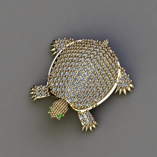 tortue pendentif animal or argent collier imprimable nature bijou bijoux diamant pendentifs 3d print model - Mito3D