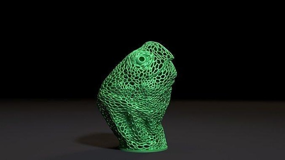 kaplumbağa baş tosbağa Voronoi yaban hayatı doğa minyatür şekil deniz Sanat hayvan 3dprint heykel minyatürler figürinler heykeller 3d print model - Mito3D