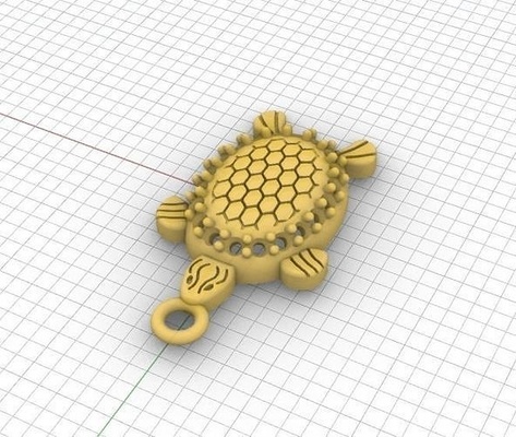 schildkröte schmuck illustration unternehmen geld pad symbol desktop isoliert papier reichtum wissenschaft modelle münze gold 3d print model - Mito3D