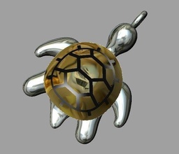 tartaruga pendente oendant clistere gioielleria moda animale argento oro stampabile 3dprint animali ciondoli 3d print model - Mito3D