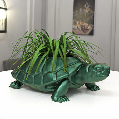 Tortuga plantador maceta animal florero casa decoración 3D print model - Mito3D