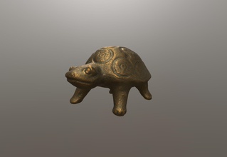 la tortuga de escultura art figura imprimible cerámica medieval ocarina antiguo asia las esculturas 3d print model - Mito3D