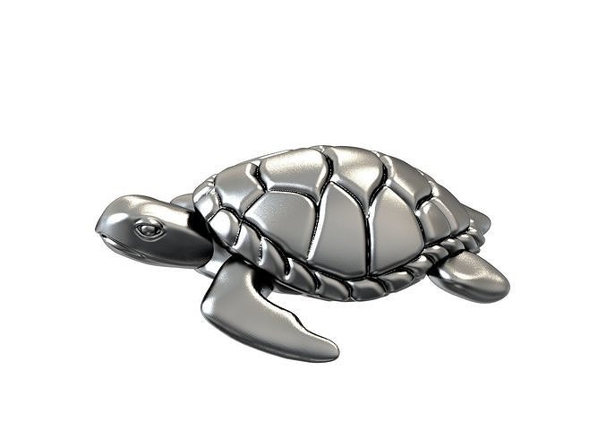 kaplumbağa deniz 3d Yazdır model Deniz kaplumbağası heykel Sanat yüksek poli yaratık hayvan heykeller 3dprint minyatürler figürinler heykelcik takı kolye 3D print model - Mito3D