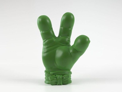Schildkröten Ninja Hand Karikatur Palme Kunst Skulptur Statue Zeichen Emotion Geste Spielzeug toon Arm Finger Skulpturen 3d print model - Mito3D