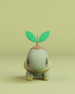 turtwig game toy action pokemon anime japan tokio cartoon art manga cute home collectible sculpture character games toys 3d print model - Mito3D