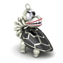 turtye kolye hayvan gümüş Sanat model ilkbahar takı şok moda 3d print model - Mito3D