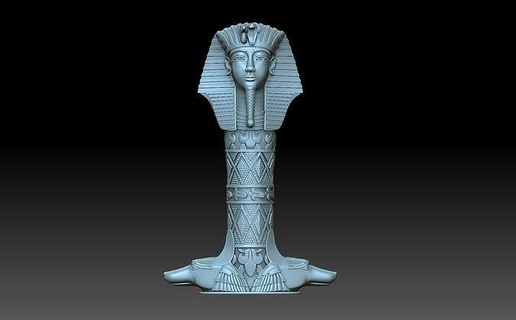 Toutankhamon tutanhamon égyptien pharaon figurine Egypte cnc chef poignée nuit vient décor art sculptures 3d print model - Mito3D