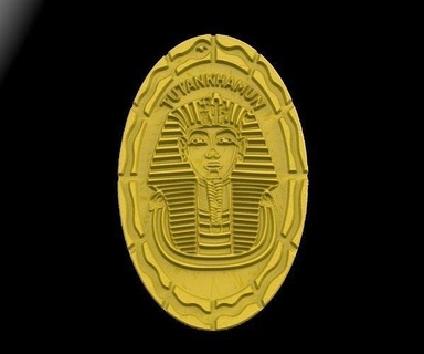 Tutankhamon medalha arte Egito rei egípcio antigo faraó tut Tutenchamun escultura estátua Cairo esculturas 3d print model - Mito3D