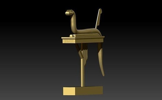Tutanchamun Schlange Schatz 3d Modell Drucken Schätze golden Pharao ägyptisch Gold doppelt Ring Jahrhundert Kunst Skulpturen 3d print model - Mito3D