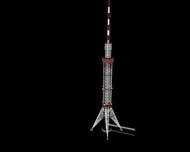 tv tower antenna science technology steel satellite engineering 3d print model - Mito3D