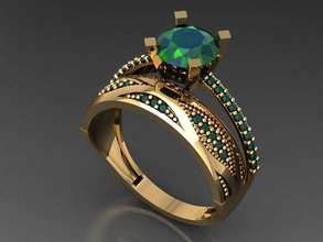 tw003 diamante anillo gemas joyería joya Moda oro diseño plata lujo elegante brillante Arte collar pulsera arete colgante pendiente zafiro anillos 3d print model - Mito3D