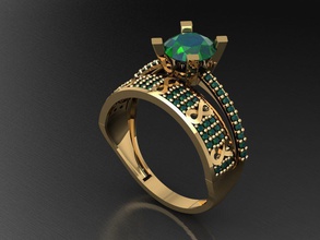 tw004 diamante anillo gemas joyería joya Moda oro diseño plata lujo elegante brillante Arte collar pulsera arete colgante pendiente zafiro anillos 3d print model - Mito3D