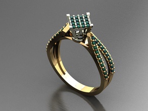 tw0112 diamante squillare anelli collana gioielleria gemme moda oro design argento elegante splendente gemma braccialetto orecchino pendente zaffiro donne nozze 3d print model - Mito3D