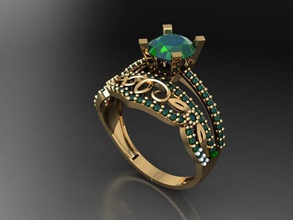 tw015- diamond ring rings necklace jewelry gems fashion gold design silver elegant shining gem bracelet earring pendant sapphire women wedding 3d print model - Mito3D