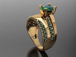 tw0175- diamond ring rings necklace jewelry gems fashion gold design silver elegant shining gem bracelet earring pendant sapphire women wedding 3d print model - Mito3D