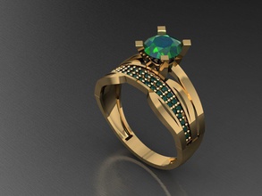 tw0179- diamond ring necklace bracelet gem gems jewelry fashion gold design silver luxury elegant shining earring pendant women rings 3d print model - Mito3D
