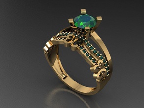 tw0180- diamond ring necklace bracelet gem gems jewelry fashion gold design silver luxury elegant shining earring pendant women rings 3d print model - Mito3D