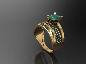 tw0181- diamond ring necklace bracelet gem gems jewelry fashion gold design silver luxury elegant shining earring pendant women rings 3d print model - Mito3D