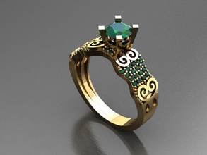 tw0185- diamond ring necklace bracelet gem gems jewelry fashion gold design silver luxury elegant shining earring pendant women rings 3d print model - Mito3D
