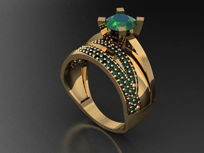tw0187- diamond ring necklace bracelet gem gems jewelry fashion gold design silver luxury elegant shining earring pendant women rings 3d print model - Mito3D