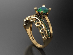 tw0188- diamond ring necklace bracelet gem gems jewelry fashion gold design silver luxury elegant shining earring pendant women rings 3d print model - Mito3D