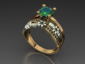 tw043 diamante anillo anillos collar joyería joya gemas Moda oro diseño plata elegante brillante pulsera arete colgante pendiente zafiro mujer Boda 3d print model - Mito3D