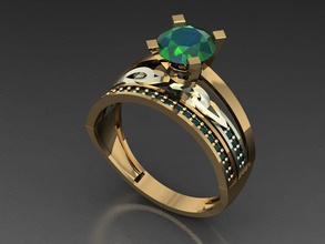 tw045 diamante anillo anillos collar joyería joya gemas Moda oro diseño plata elegante brillante pulsera arete colgante pendiente zafiro mujer Boda 3d print model - Mito3D