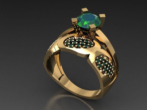 tw047- diamond ring rings necklace jewelry gems fashion gold design silver elegant shining gem bracelet earring pendant sapphire women wedding 3d print model - Mito3D