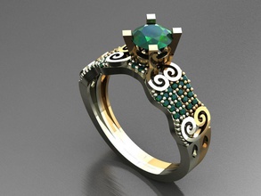 tw053 diamante anillo anillos collar joyería joya gemas Moda oro diseño plata elegante brillante pulsera arete colgante pendiente zafiro mujer Boda 3d print model - Mito3D
