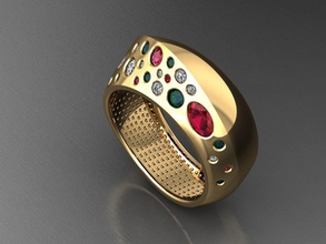 tw075 diamante squillare anelli collana gioielleria gemme moda oro design argento elegante splendente gemma braccialetto orecchino pendente zaffiro donne nozze 3d print model - Mito3D