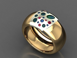 tw080 diamante squillare anelli collana gioielleria gemme moda oro design argento elegante splendente gemma braccialetto orecchino pendente zaffiro donne nozze 3d print model - Mito3D