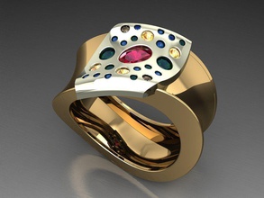 tw084 diamante squillare anelli collana gioielleria gemme moda oro design argento elegante splendente gemma braccialetto orecchino pendente zaffiro donne nozze 3d print model - Mito3D